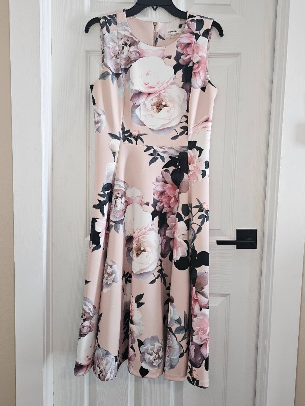 Calvin Klein Pink Floral Sleeveless 10 Dress